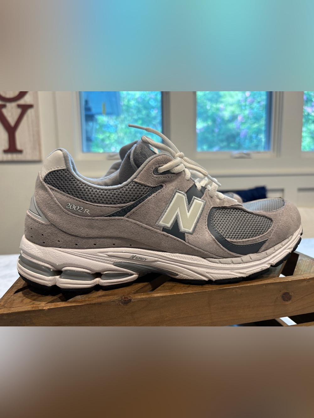 New Balance 2002R, Size 13 Medium/D  only wore twice, Like New, Grey/Off White